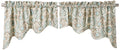 Ellis Curtain Paisley Prism Jacobean Floral Print Lined Duchess Valance, 100 by 30-Inch, Latte