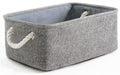 TheWarmHome Storage Bins for Shelves - 11.8x7.9x5.2 inch Grey Small Storage Baskets for Organizing, Fabric Storage Cubes Closet 