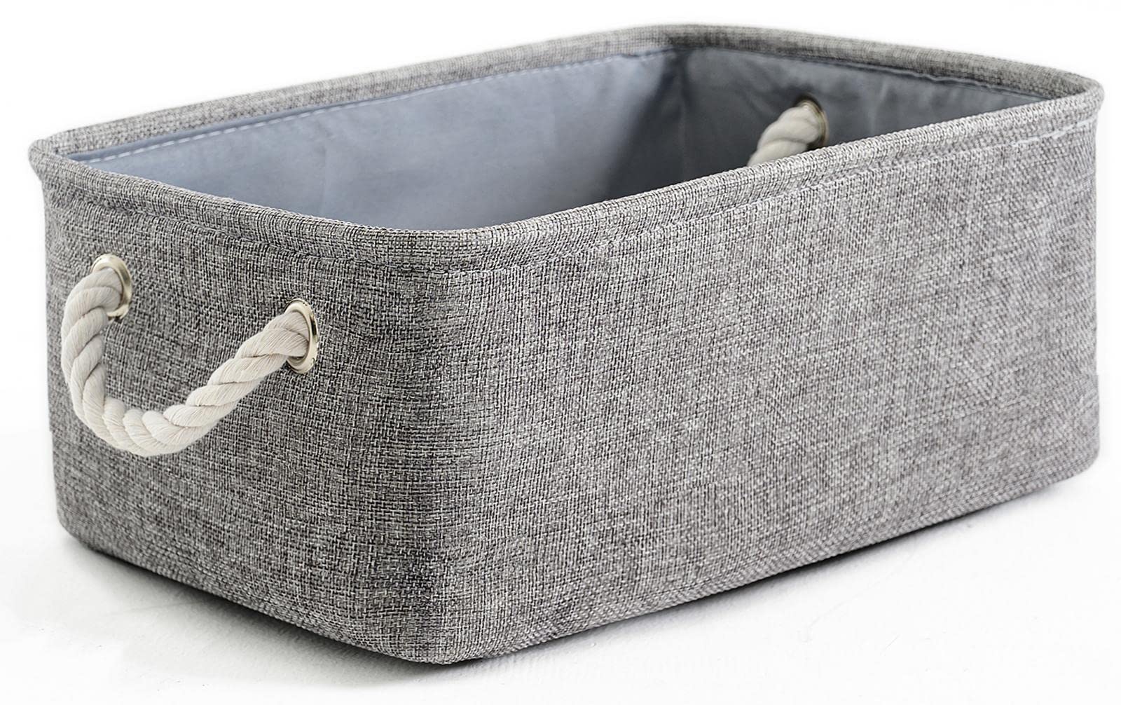 TheWarmHome Storage Bins for Shelves - 11.8x7.9x5.2 inch Grey Small Storage Baskets for Organizing, Fabric Storage Cubes Closet 