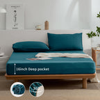 Everly Linen California King Sheets Set, 100% Stonewashed French Linen Bed Sheets Deep Pocket Sheets, 4 Pieces (1 Flat Sheet, 1