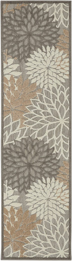 Nourison Aloha Indoor/Outdoor Area Rug 2'3' X 8', Natural, Runner Tropical Botanical Easy-Cleaning Non Shedding Bed Room Living Room Dining Room Deck Backyard Patio
