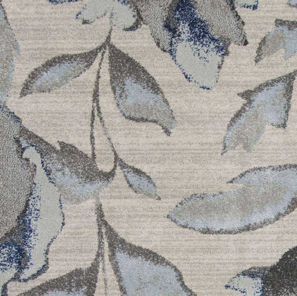 HomeRoots Decor 3'3' x 4'11' Polypropelene Grey/Blue Area Rug
