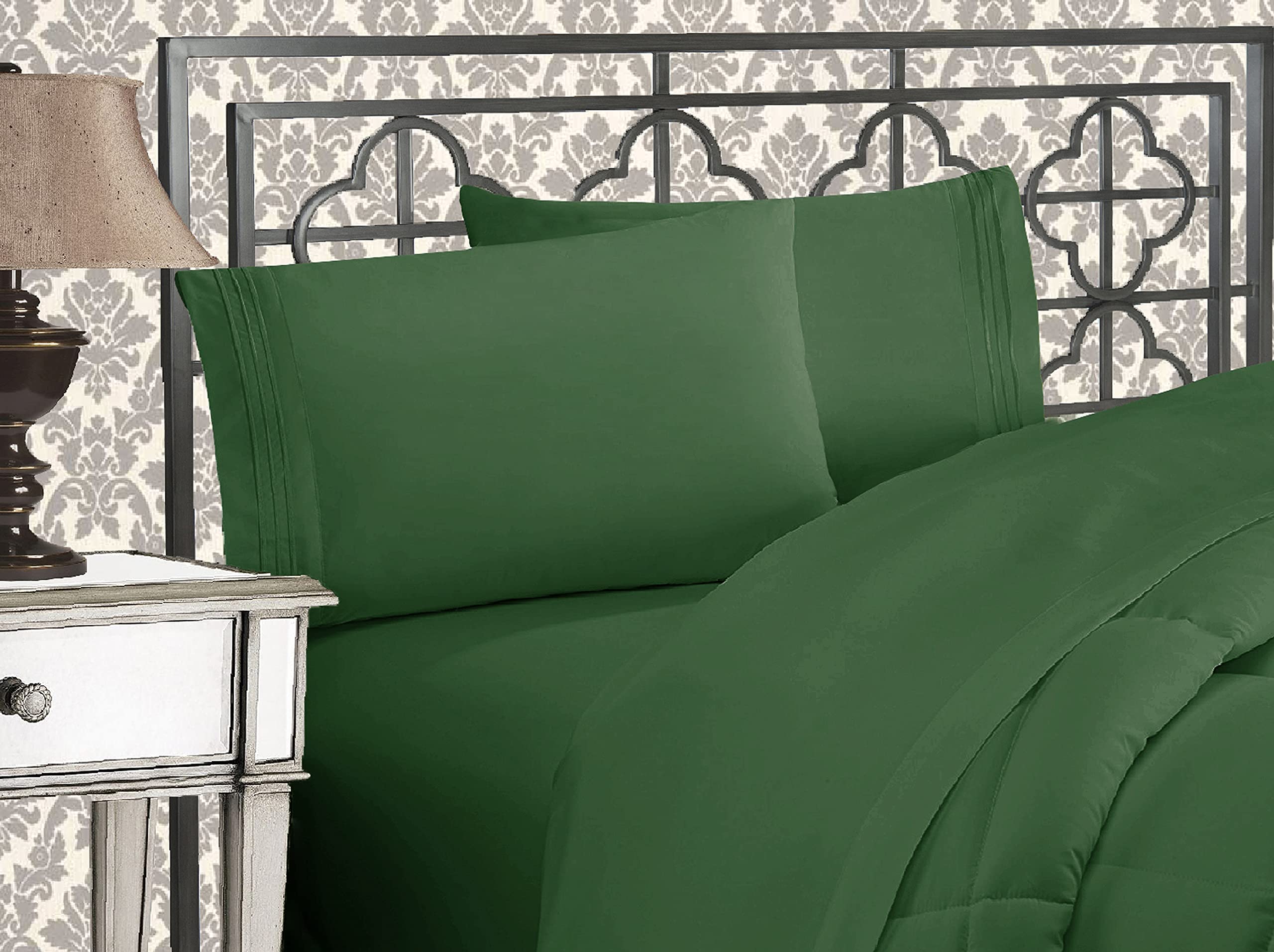 Elegant Comfort Wrinkle & Fade Resistant 1500 Premium Hotel Quality Microfiber Ultra Soft Luxurious 2-Piece Pillowcases, Standar