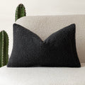 Foindtower Decorative Textured Boucle Throw Pillow Covers Accent Solid Lumbar Pillow Cases Neutral Soft Cozy Couch Cushion Case 