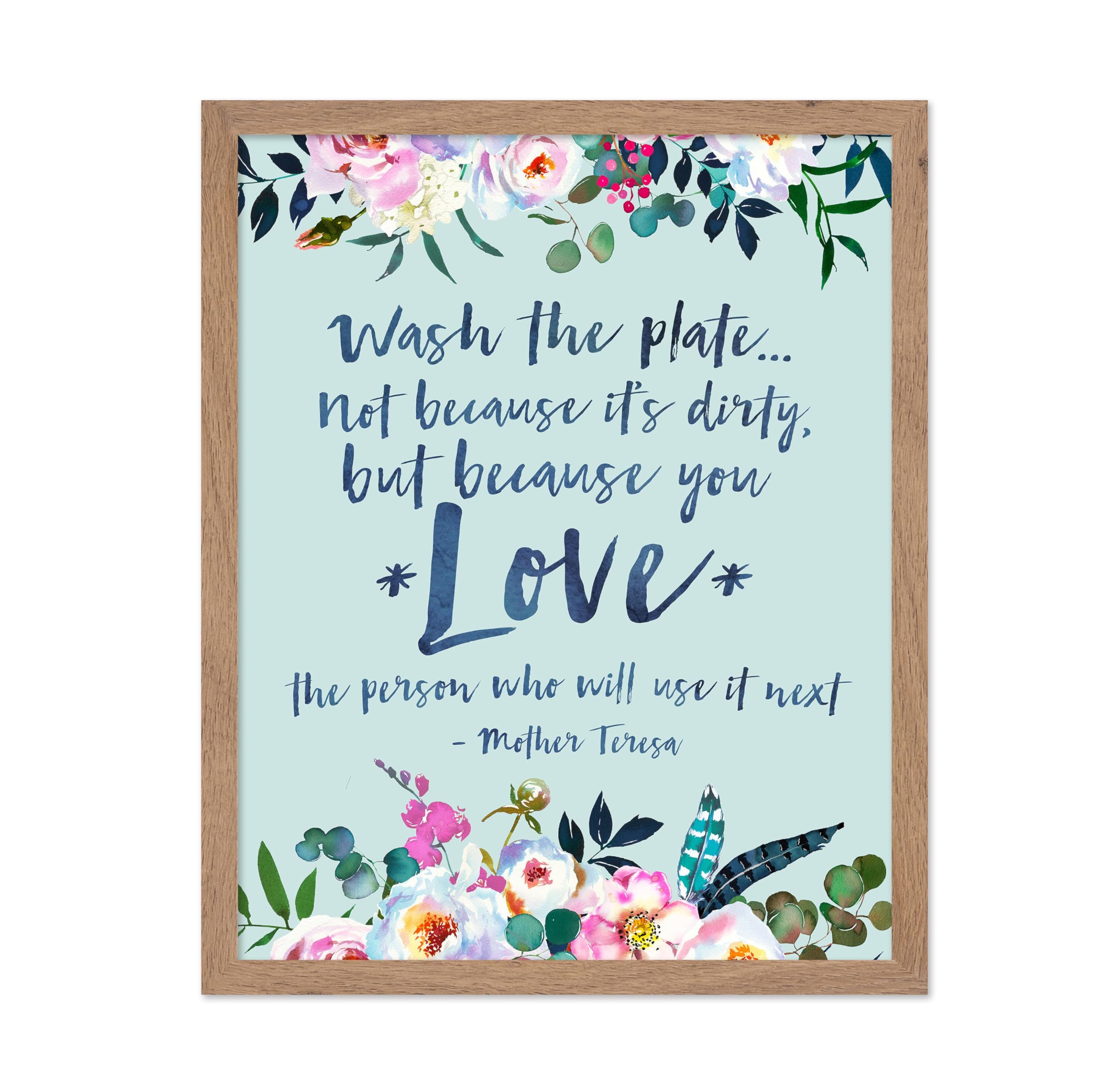Poster Master Vintage Motivational Poster - Retro Inspirational Print - Gift for Artist, Friend - Wash the Plate, Teresa, Quote 