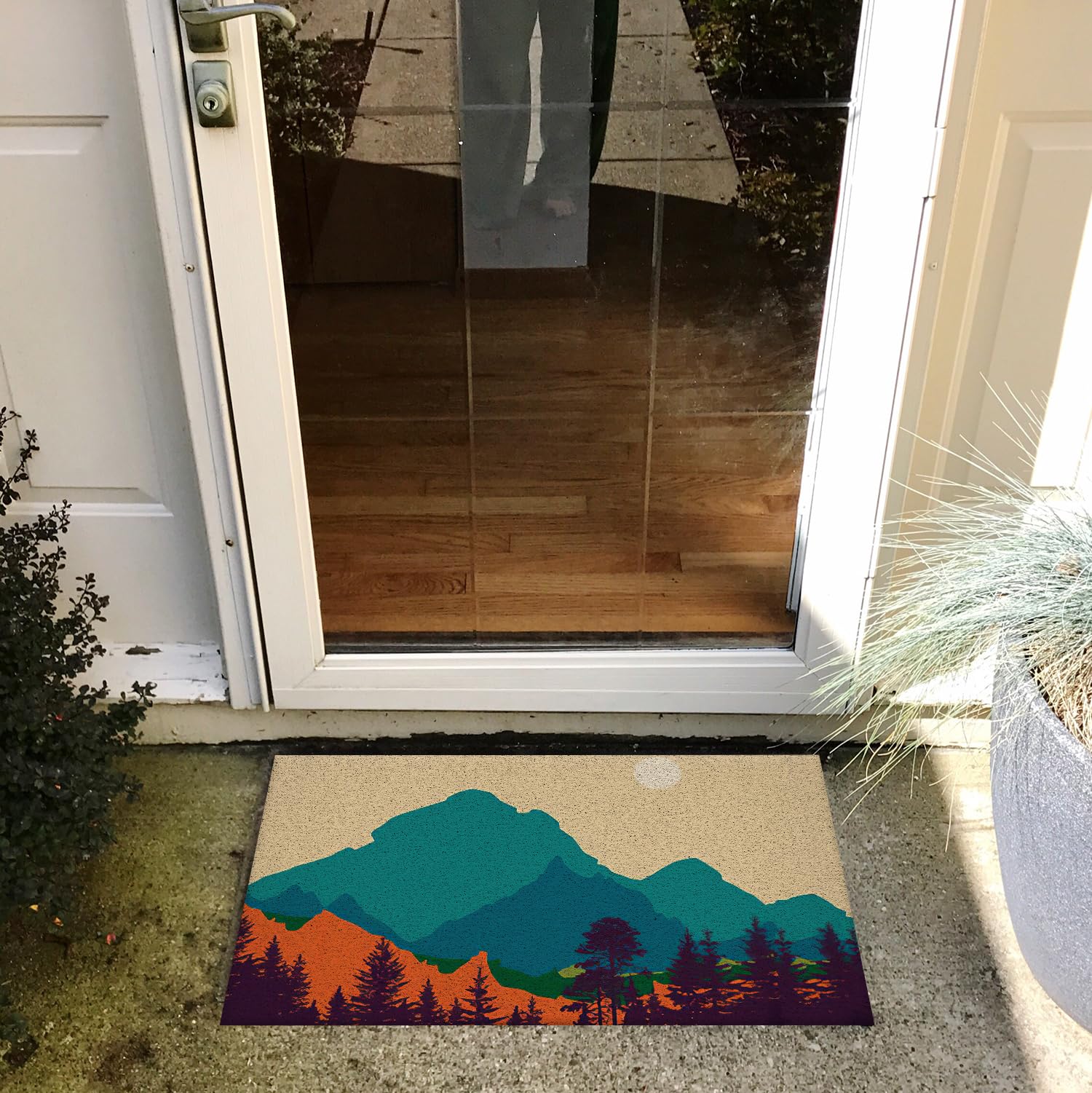 Nogrit Boho Bath Mats For Bathroom, Non Slip Shower Mat For Bathroom Floor, Boho Front Door Mat Outside Entrance, Boho Forest Mo