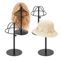 YFEEN 4PCS Metal Hat Display Stand, Adjustable Cap Rack for Retail Stores, Showcases or Home SpaceSaving Organizer for Baseball