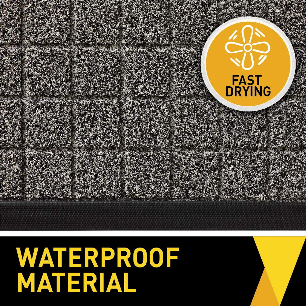 Grip Master Durable Rubber Door Mat, Waterproof, And Entry, Heavy Duty Utility Mats, For Front Door And Garage Floor Entrance, L