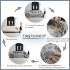 Mysky Home Boho Couch Cover For Dogs Washable Deep Grey Abstract Couch Sofa Protector For Loveseat Sofa Pets Friendly Chenille G