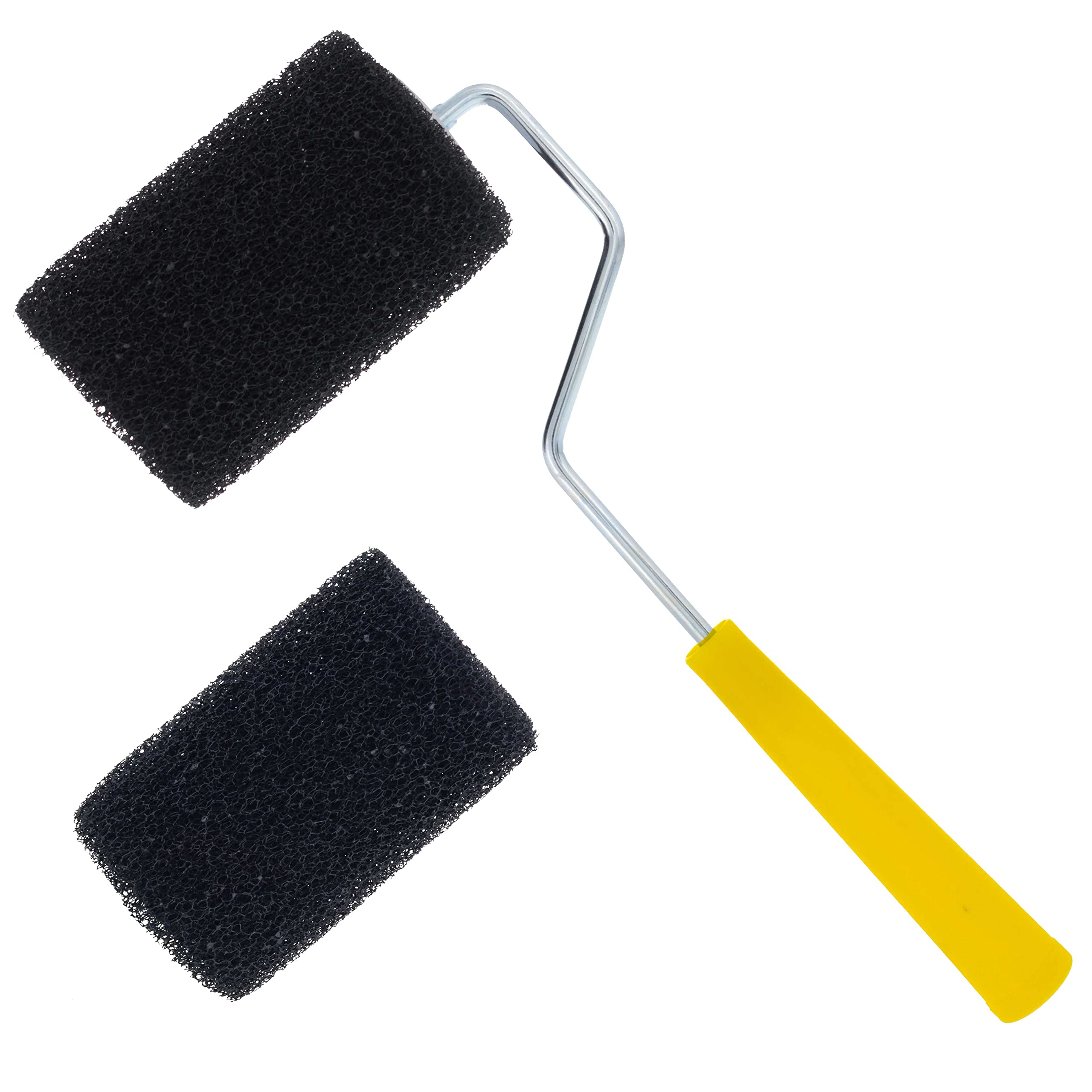 Custom Shop Paint Roller Frame With 2-4' X 1/4' Textured Bed Liner Roller Covers - For Roll-On Custom Coat Truck Bedliner Appl