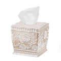 Resin Tissue Box Cover for Modern Home Decor - Minimalist Square Tissue Box Holder for Guest Room, Bedroom, Bathroom, Tabletop &