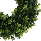 12-Inch Boxwood Wreath - Round Uv Resistant Artificial Spring, Summer, Fall, Or Winter Wreath - Indoor/Outdoor Wreaths For Front