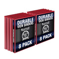Samsill Durable .5 Inch Binder, Made In The Usa, Round Ring Customizable Clear View Binder, Red, 8 Pack (Mp88413)