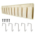 RVZONE RV Shoe Pockets 10 Pockets Heavy Hanging Bedside Storage Organizer with Sturdy Hooks Storage Pockets Hangs on bed for Sho