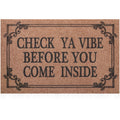 Hlfmvwe Front Door Indoor Outdoor Entrance Doormat Brown Rubber Welcome Door Mat Come Inside This House Doormat Anti Slip Easy T