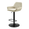 npd furniture and more New Pacific Direct Luther Fabric Gaslift Swivel Bar Stool, Strata Cream - (Set of 2)