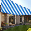 LOVE STORY 10 x 13 Rectangle Blue-White Sun Shade Sail Canopy UV Block for Outdoor Patio Garden Backyard