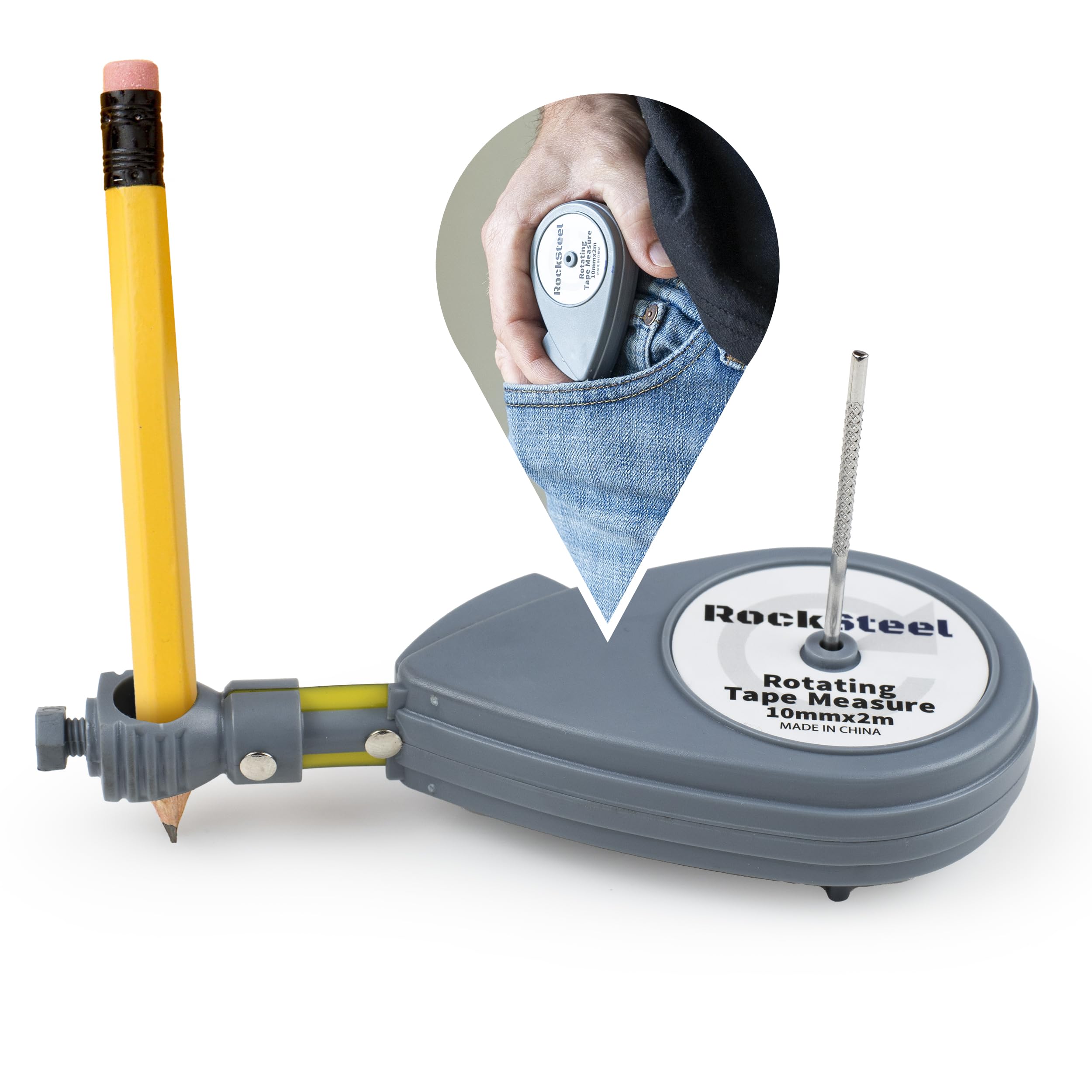 Roto Tape Compass | Rotating Tape Measure Beam Compass Alternative Circle Drawing Tool To Draw Arcs (Not 2 Inches Short!)