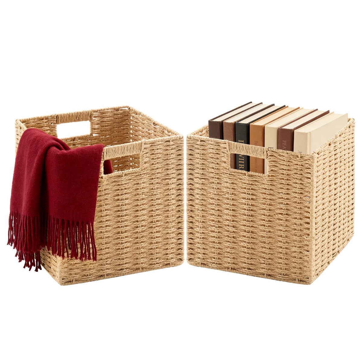 Paper Rope Storage Baskets Set (2, Natural)
