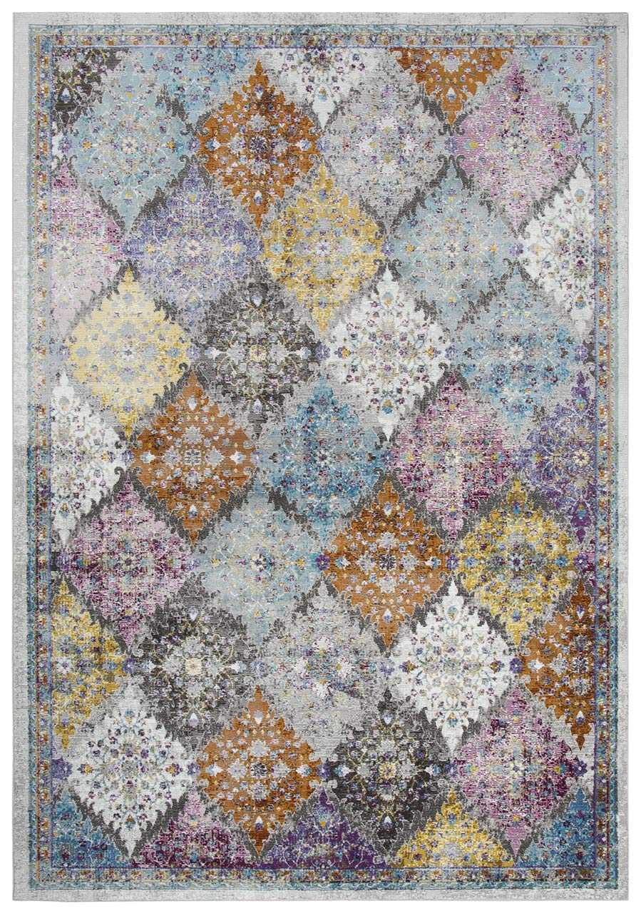 Rizzy Home Alora Decor Morocco 3'11" X 5'6" Persian/Diamond Cream/Multi/Rust/Gold/Blue Rug