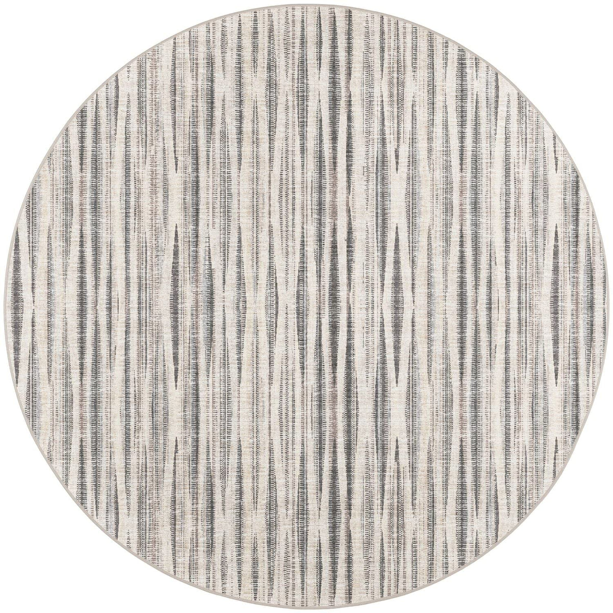 Amador Aa1 Ivory Transitional Rug Round 4' X 4'