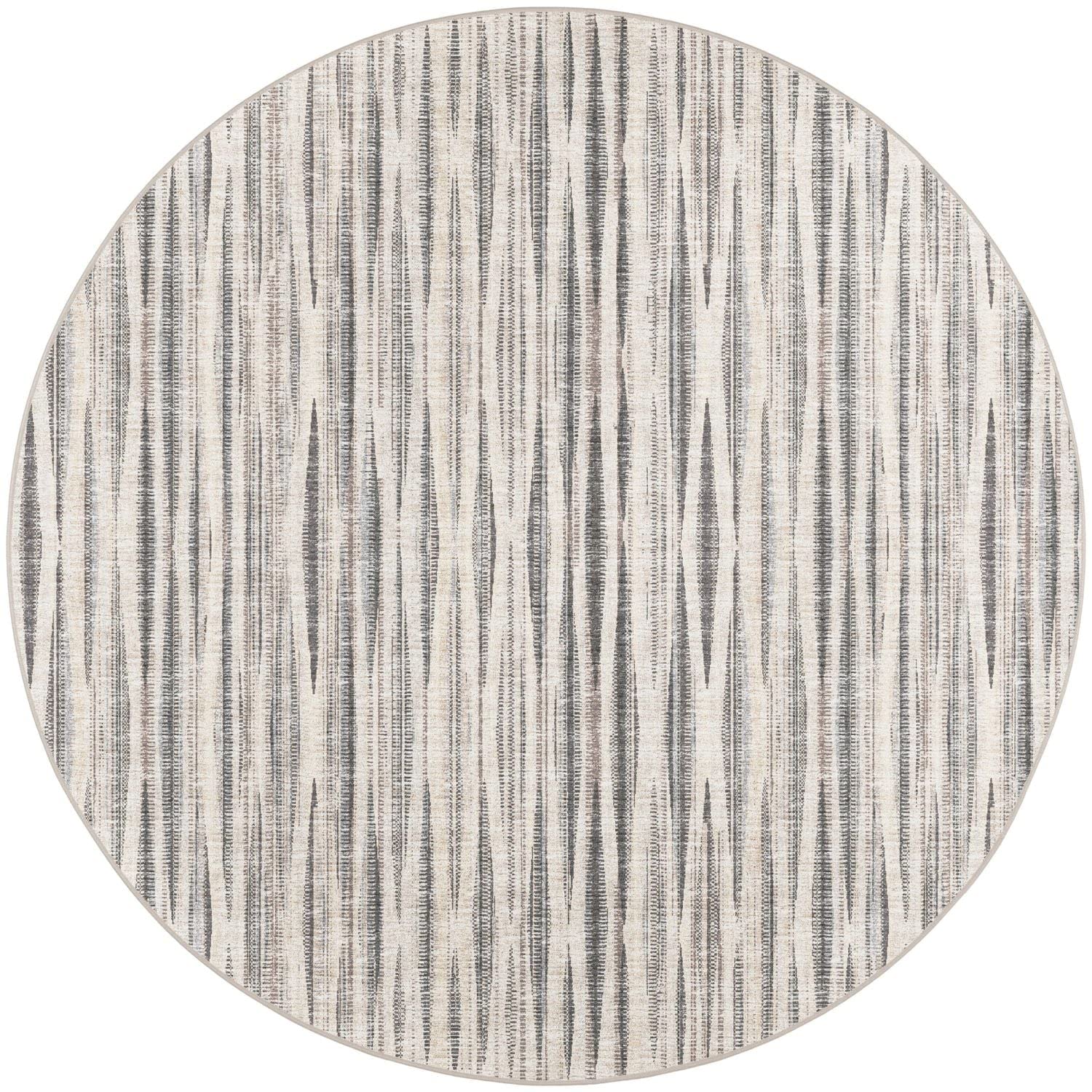 Amador Aa1 Ivory Transitional Rug Round 6' X 6'