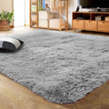 LOCHAS Ultra Soft Indoor Modern Area Rugs Fluffy Living Room Carpets for Children Bedroom Home Decor Nursery Rug 4x5.3 Feet, Gra