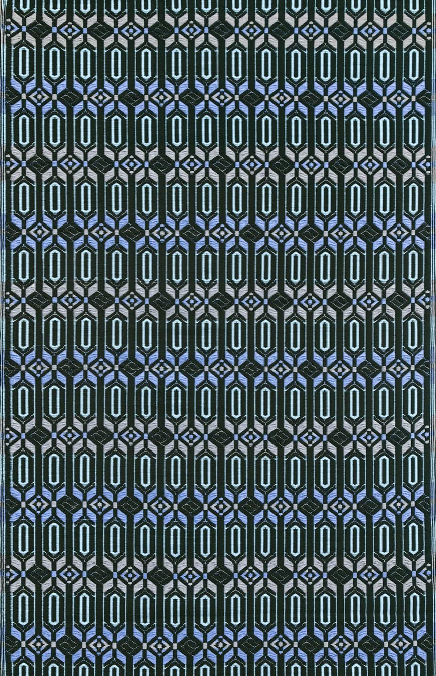 Mad Mats Geometric 4' X 6' Periwinkle Outdoor Rug, Reversible Plastic Mat For Patio, Porch, Deck, Kitchen & Bath, Floor Mat