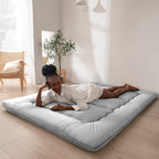 Maxyoyo Japanese Floor Mattress Futon Mattress, Thicken Daybed Futon Roll Up Guest Mattress Thicken Sleeping Pad Foldable Tatami