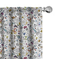 Ambesonne Science Window Curtains, Science Pattern Formulas Laboratory Elements Physics Mathematics, Lightweight Decor 2-Panel S
