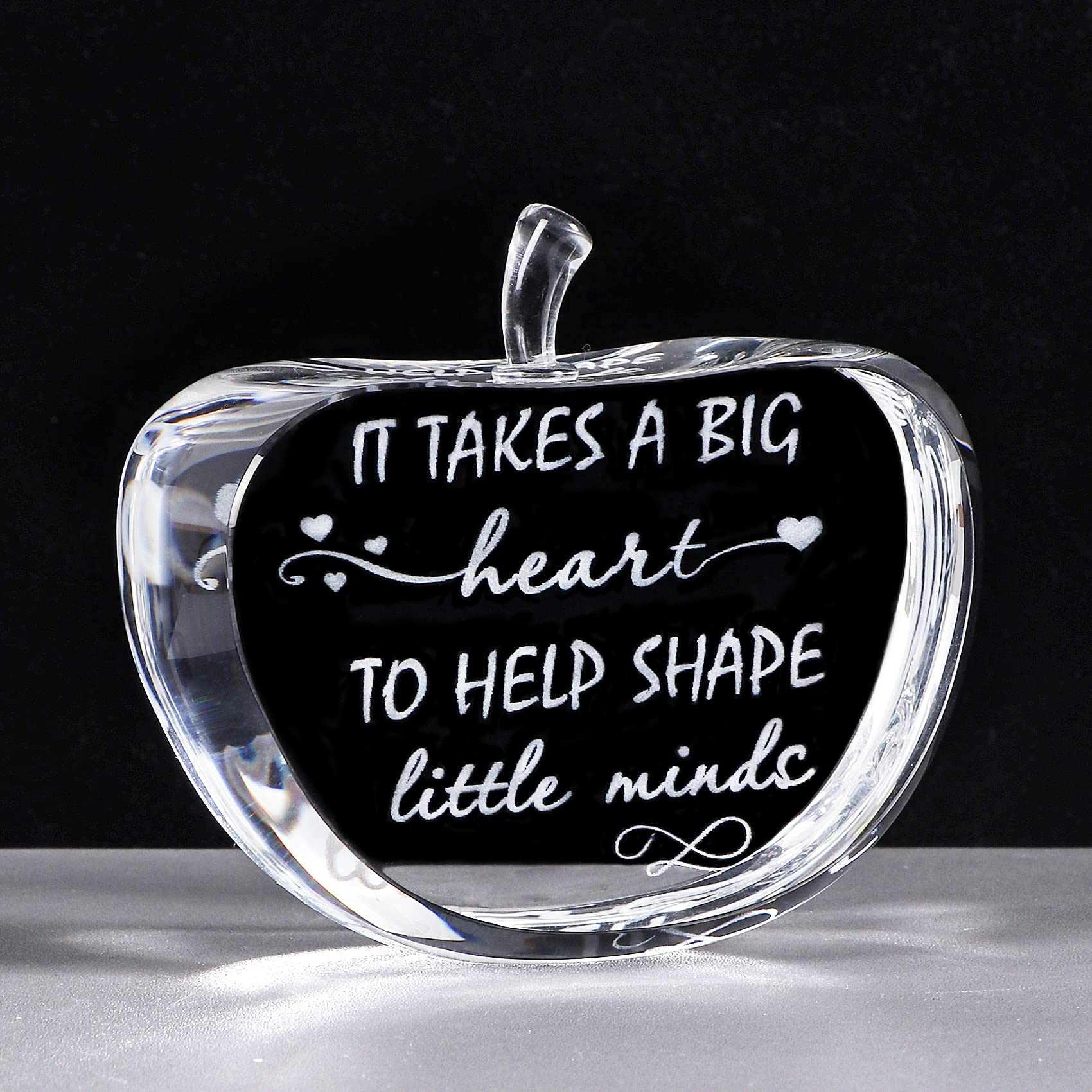 Movdyka Crystal Apple Teacher Appreciation Gifts for Women Men, Laser Engraved Best Teacher Gifts for Women on Retirement Gradua