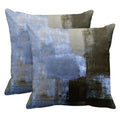 Emvency Set Of 2 Blue Brown Painting Throw Pillow Covers Beige Office Contemporary Abstract Modern Design Retro Decorative Pillo