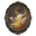 SIMONS SHOP 11x14 Picture Frame Vintage Style Oval Frame with Glass, 11 by 14 Wall Photo Frame (Black & Gold)