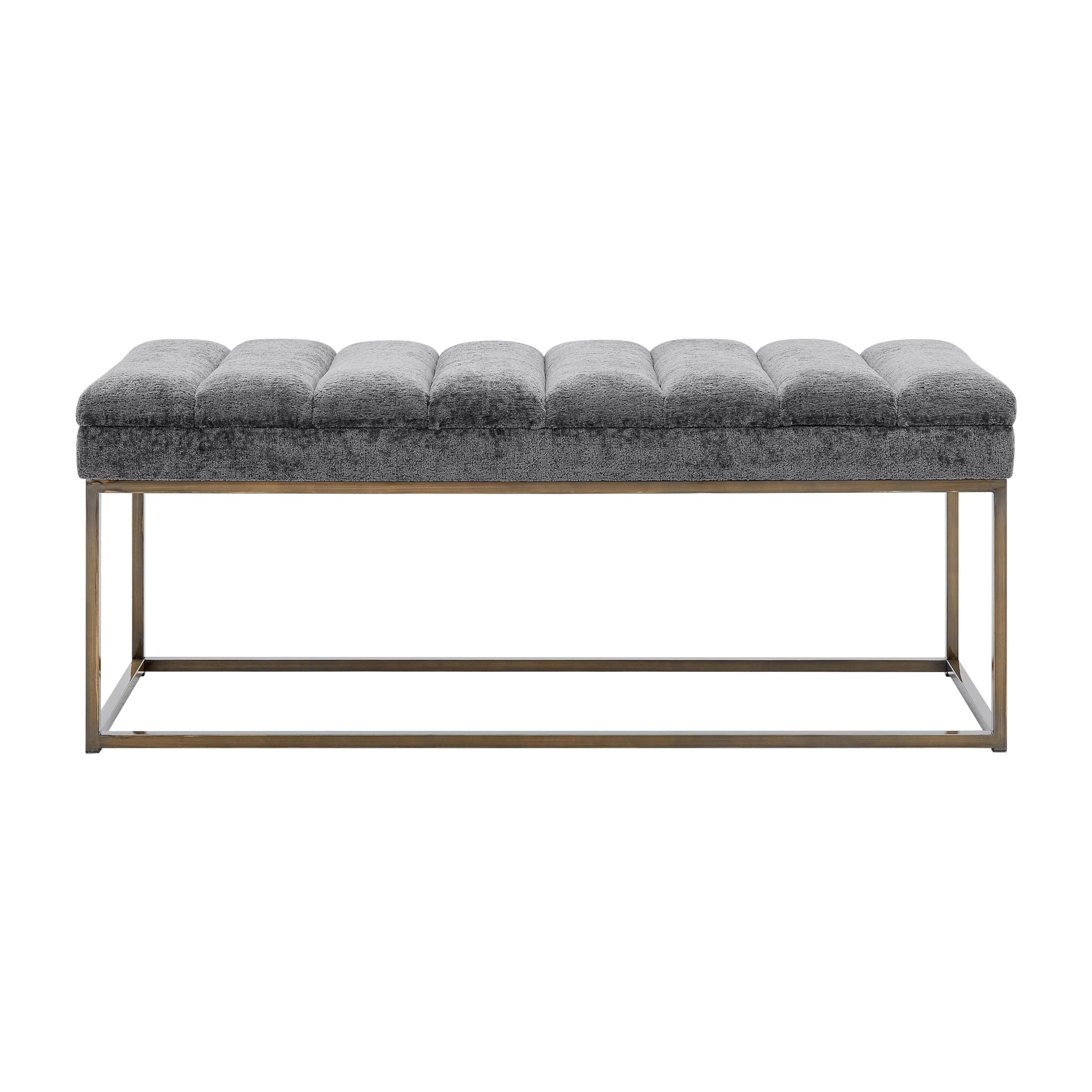 Npd Furniture And More Darius Kd Fabric Bench, Gray