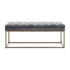 Npd Furniture And More Darius Kd Fabric Bench, Gray