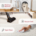 Nuloom Marlow Machine Washable Soft Shaggy Faux Sheepskin Area Rug, 4X6, White
