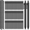Teling 100 Pcs Ballpoint Pens Retractable Comfortable Writing Pens Cute Stylish Pens In Medium Point 1.0 Mm For Office Supplies(