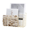Yiephiot Desktop Mail Organizer File Organizer Metal Wire Mail Sorter Letter Organizer Magazine Rack For Letters, Mails, Books,