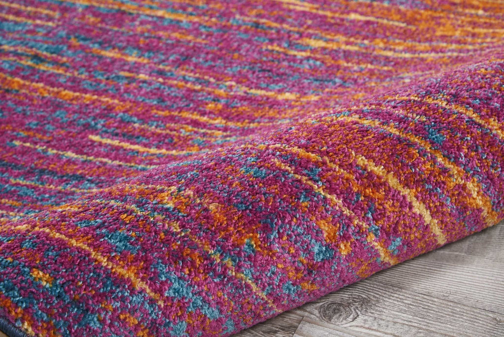 HomeRoots Multicolor 100% Polypropylene 8’ x 10’ Rainbow Abstract Striations Area Rug