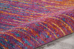 HomeRoots Multicolor 100% Polypropylene 8’ x 10’ Rainbow Abstract Striations Area Rug