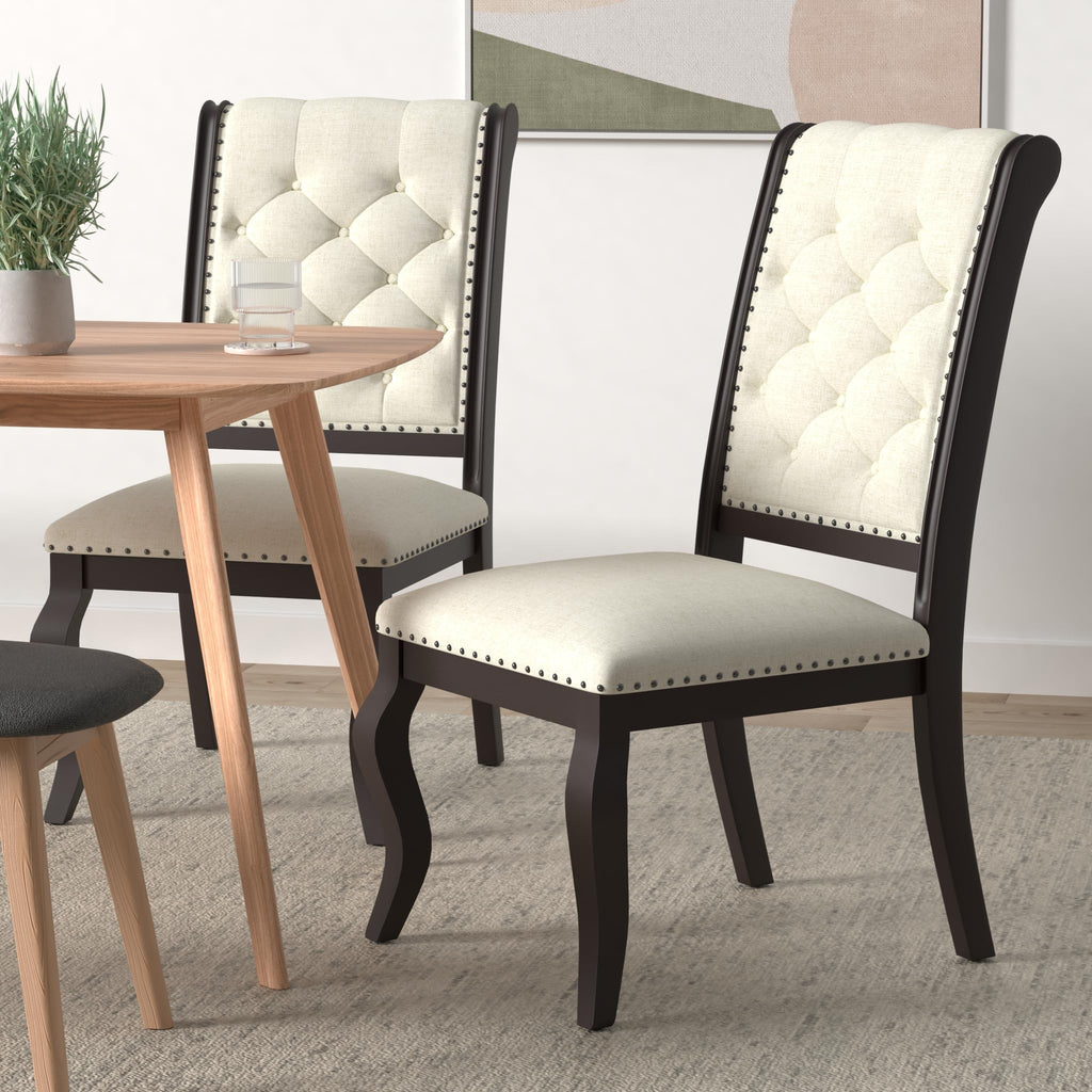 Coaster Home Furnishings Brockway Upholstered Dining Chair Antique Java (Set of 2)