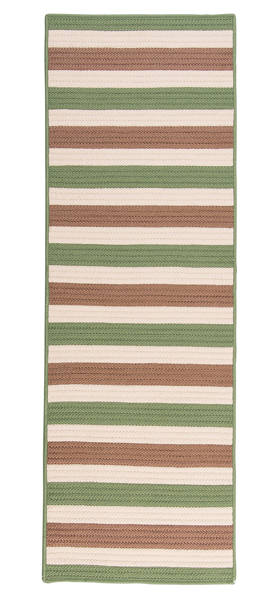 Stripe It Rug, 2 By 12-Feet, Moss-Stone