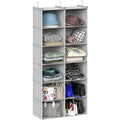 Simple Houseware 6 Shelf DoubleWide Hanging Closet Organizer, Gray