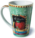 Lissom Design Tea Cup - Designer Porcelain Coffee Mug Or Tea Cup, 12-Ounce, No. 1 Teacher