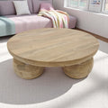 The Attic Lutzz Coffee Table, Coffee Table For Living Room, Solid Wood Centre Table, Natural Matte Finish
