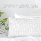 Elegant Comfort Ultra Soft Set Of 2 Sea Waves Print Pillowcases - 1500 Premium Hotel Quality Microfiber, Soft And Smooth Envelope Closure 2-Piece Pillow Covers - Standard/Queen, Wave Beige