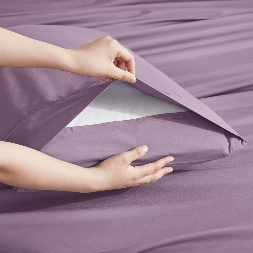 Nestl Extra Twin Xl Deep Pocket Sheets Set - 4 Pc Soft Microfiber Twin Xl Sheets Deep Pocket - Fade Resistant Bedding Sheets & Pillowcases - Twin Xl, Lavender Dream
