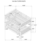 Coaster Home Furnishings Chapman Transitional Wood Full Over Full Size Bunk Bed Frame with Ladder and Guardrails Fully Slatted Mattress Ready Foundation Black 460359