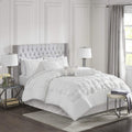 Madison Park MP10-2578 Laurel 7 Piece Comforter Set, Full White