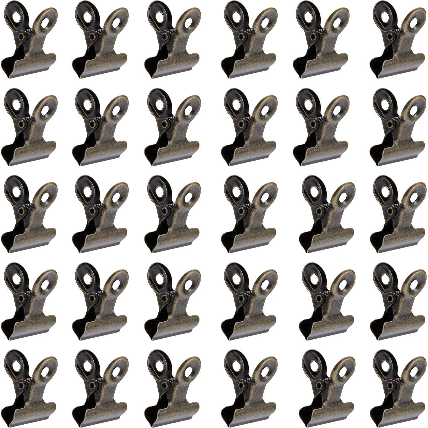 Boao 100 Pcs Small Bull Hinge Clips, Tiny Metal Binder Paper Clips For Photos, Maps, Drawings, Art Work, Price Tag, Papers, 0.87